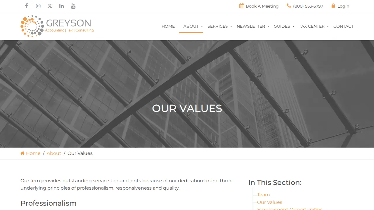 Greyson Tax & Consulting page