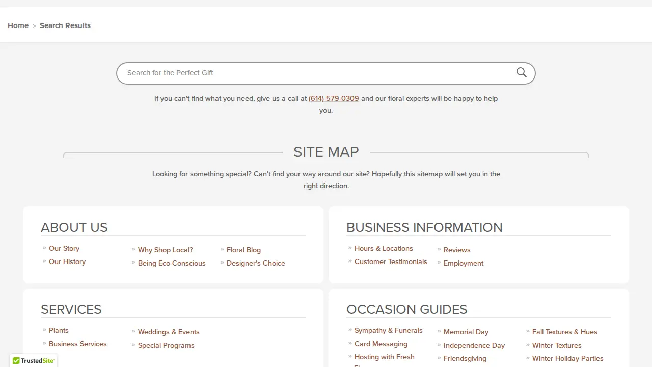 Griffin's Floral Design page