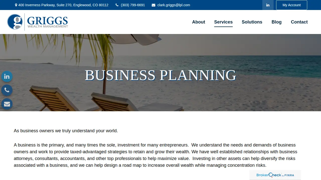Griggs Wealth Management page