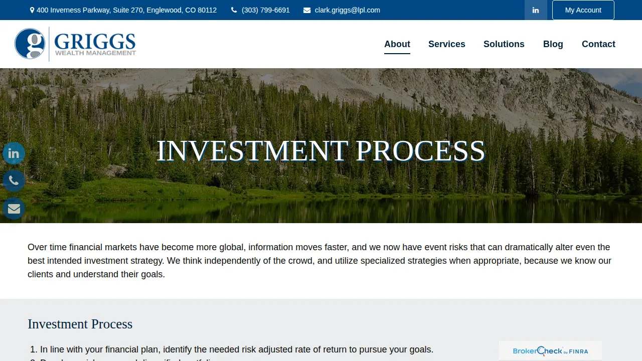 Griggs Wealth Management page