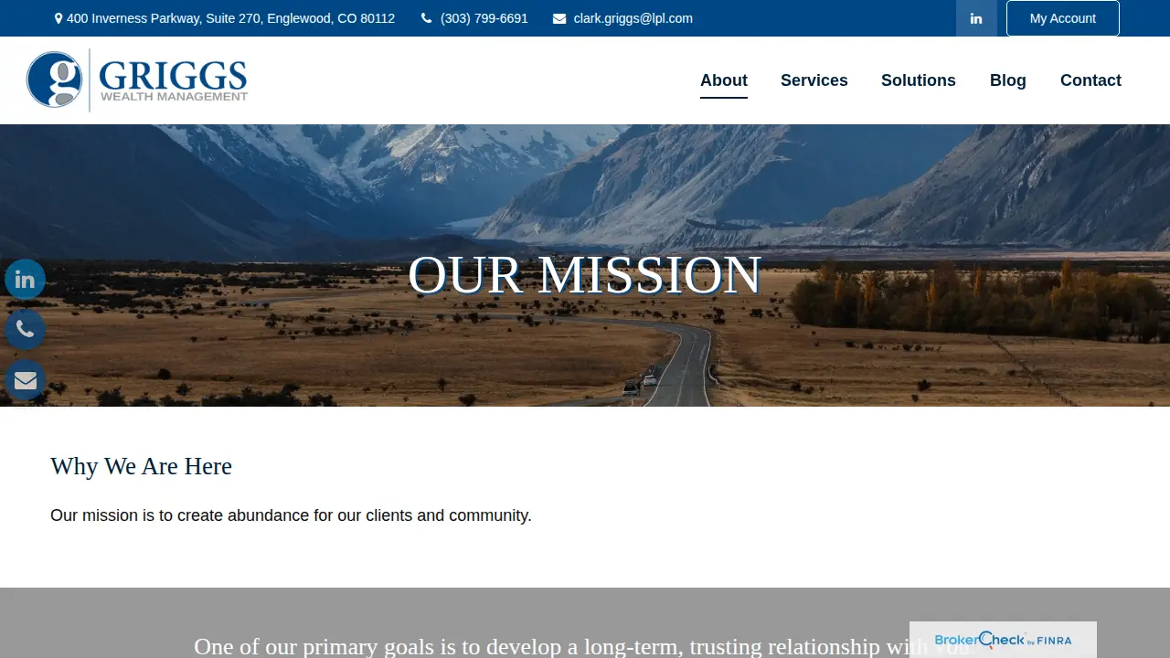 Griggs Wealth Management page