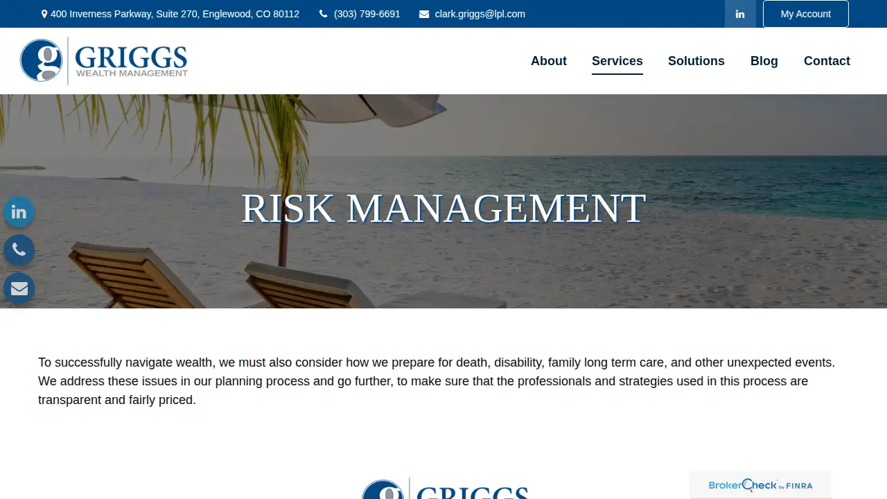 Griggs Wealth Management page