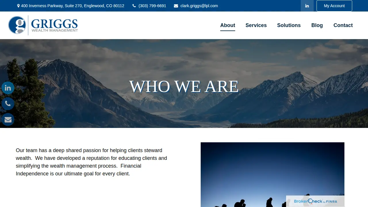 Griggs Wealth Management page