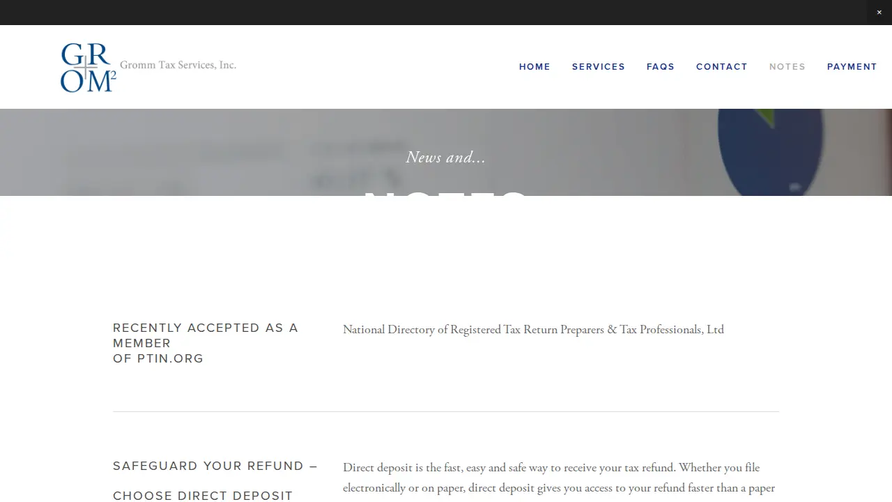 Gromm Inc. page