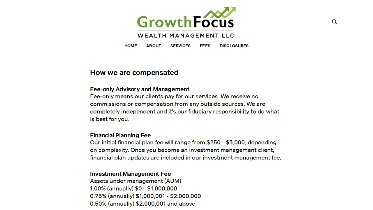 GrowthFocus Wealth Management LLC page