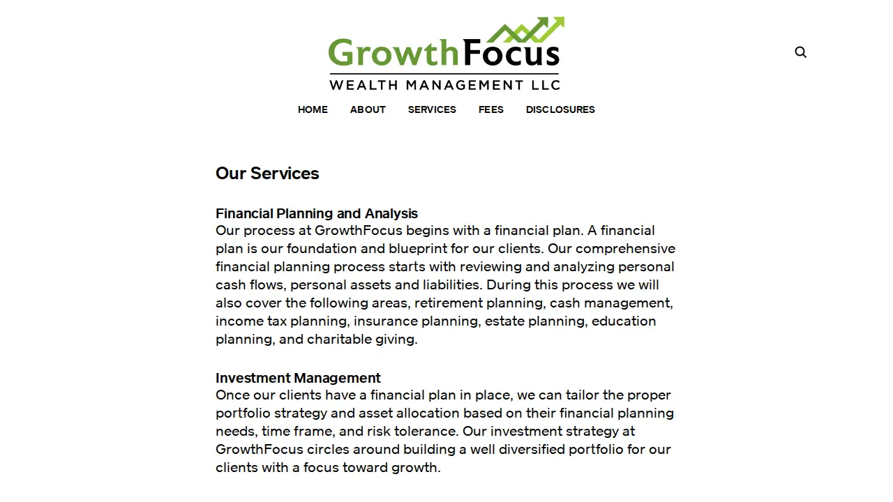 GrowthFocus Wealth Management LLC page
