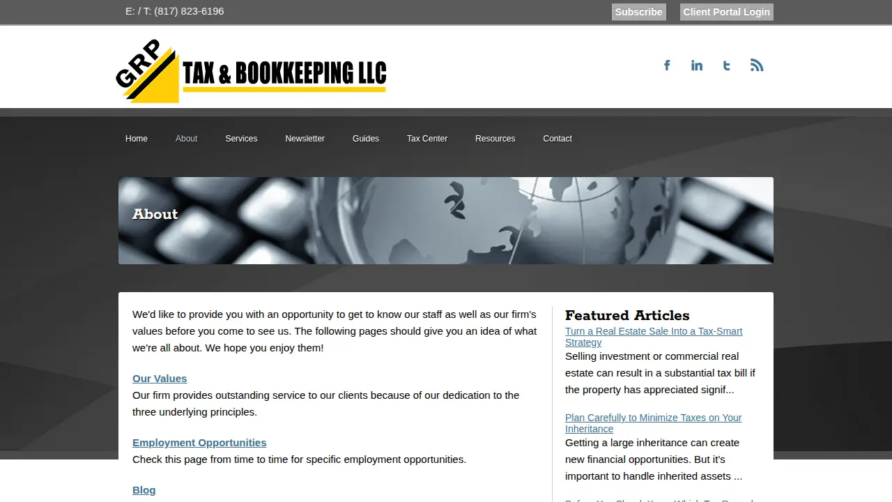 GRP Tax and Bookkeeping LLC page