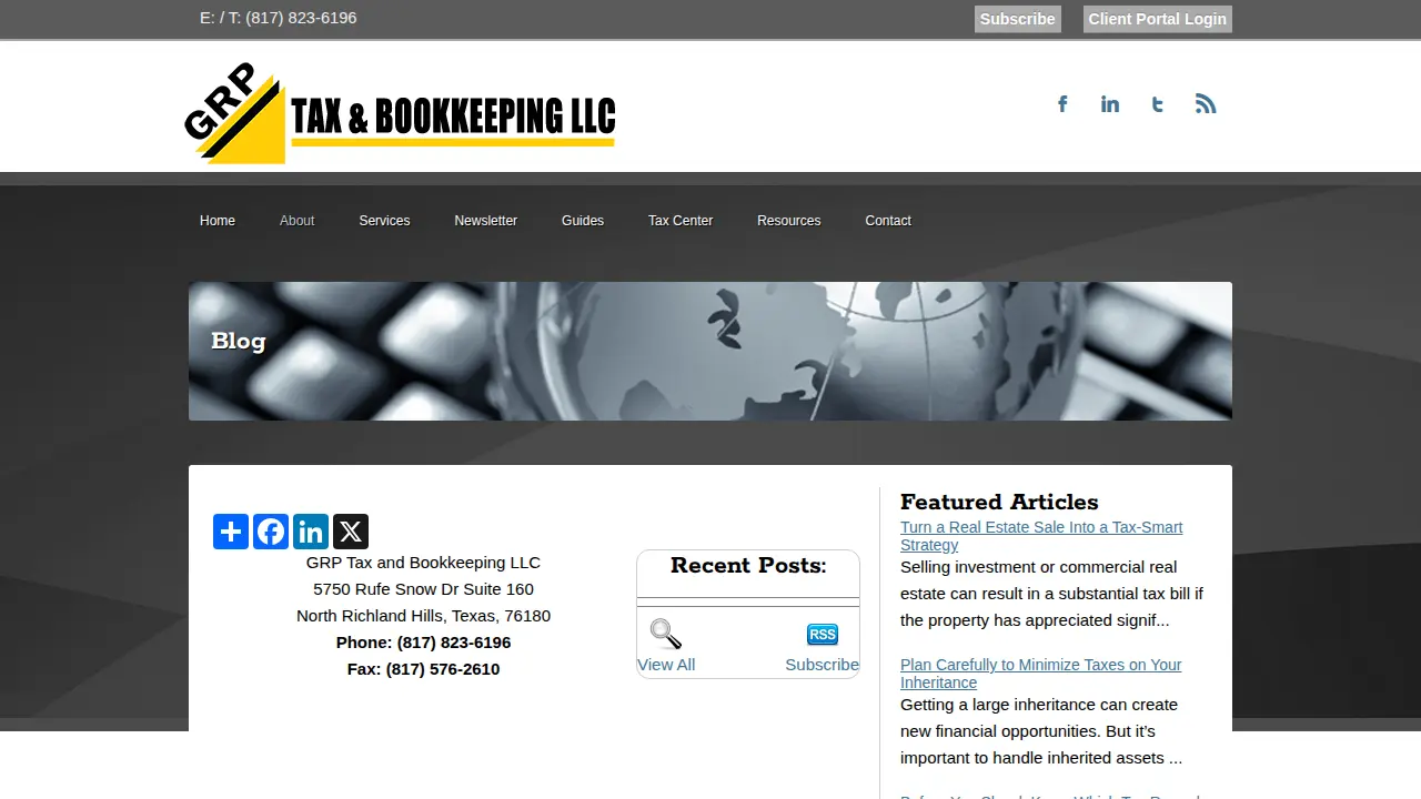 GRP Tax and Bookkeeping LLC page