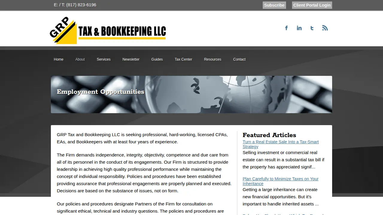 GRP Tax and Bookkeeping LLC page