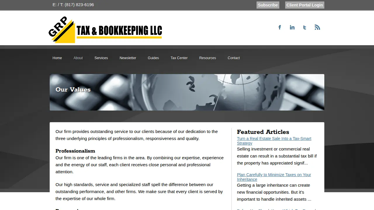 GRP Tax and Bookkeeping LLC page