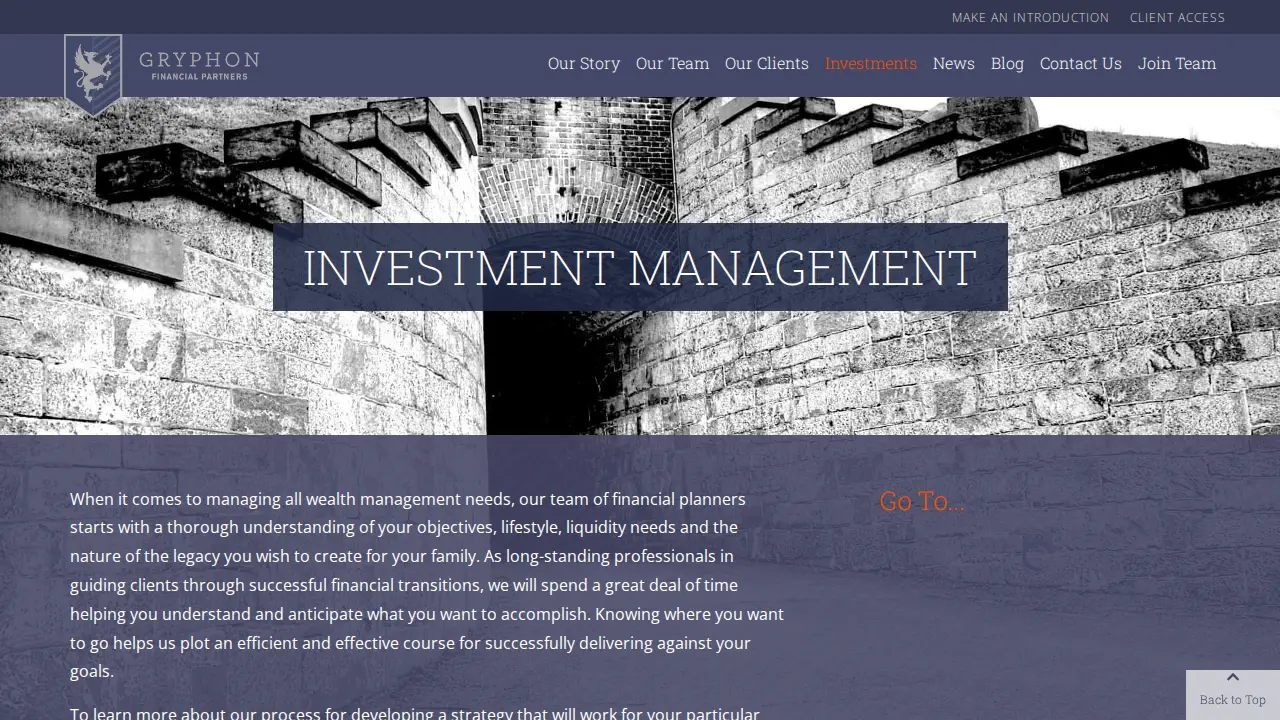 Gryphon Financial Partners page