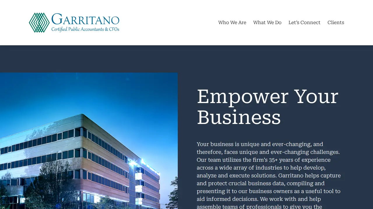 Garritano CPAs, CFOs page