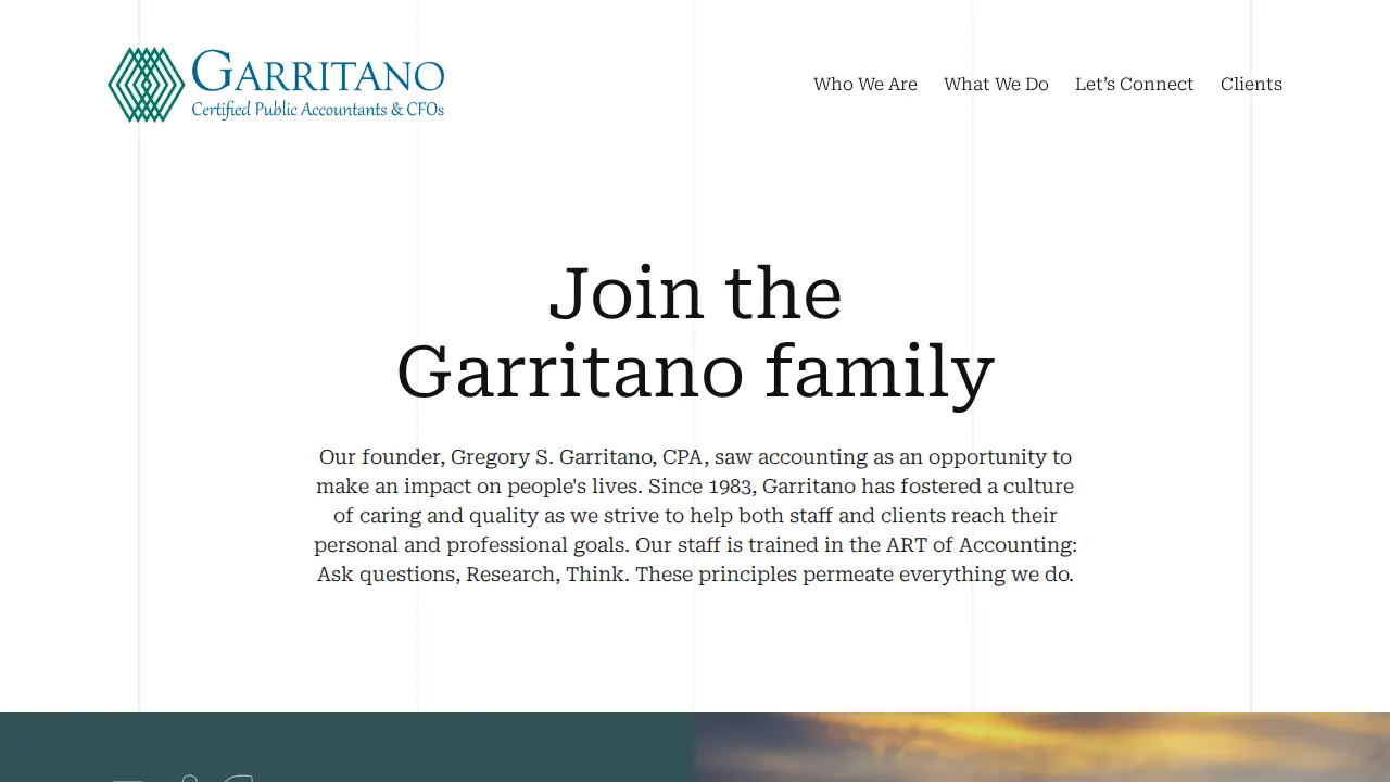 Garritano CPAs, CFOs page