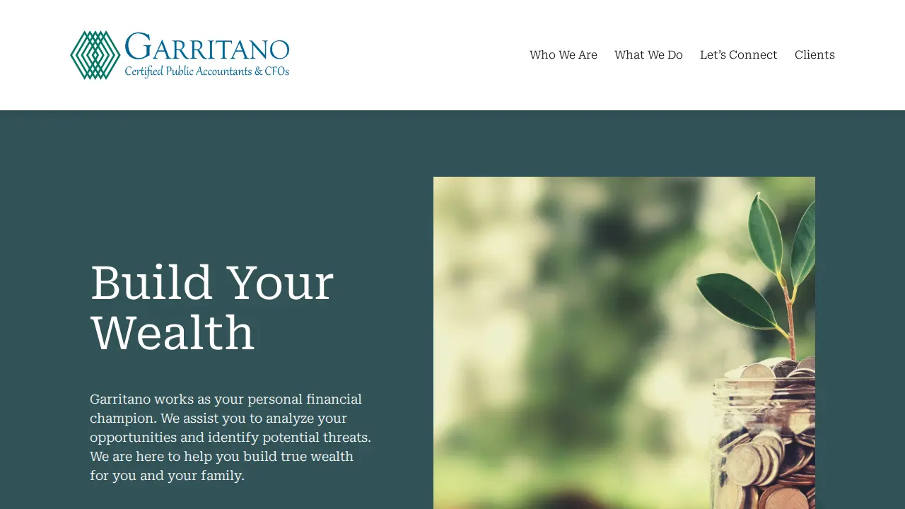 Garritano CPAs, CFOs page
