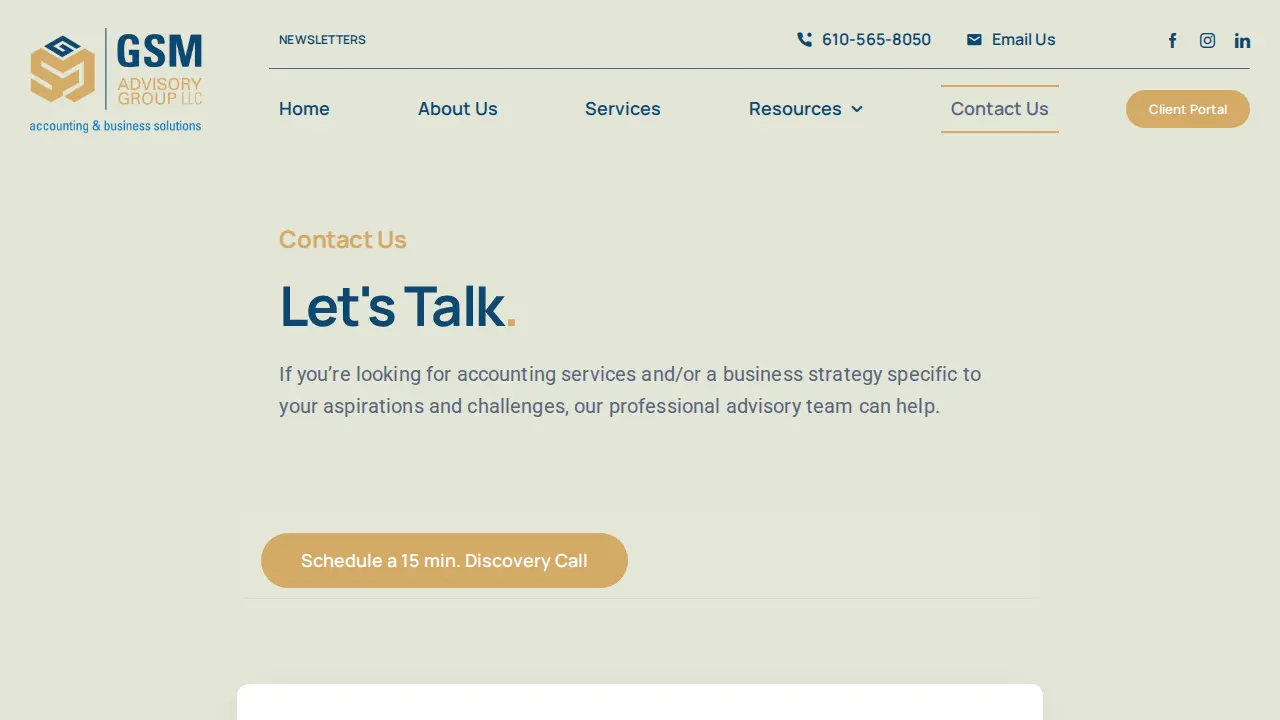 GSM Advisory Group, LLC page