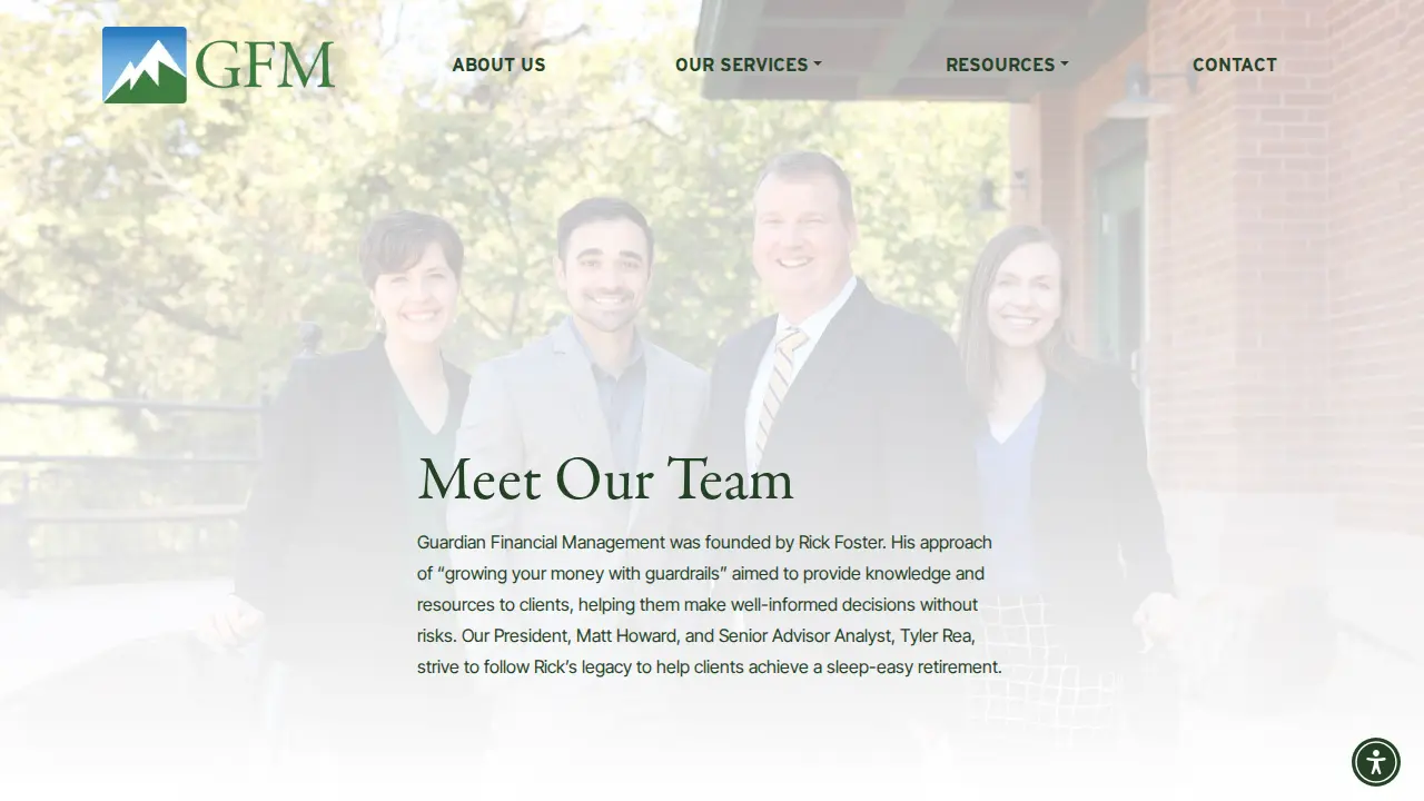 Guardian Financial Management page