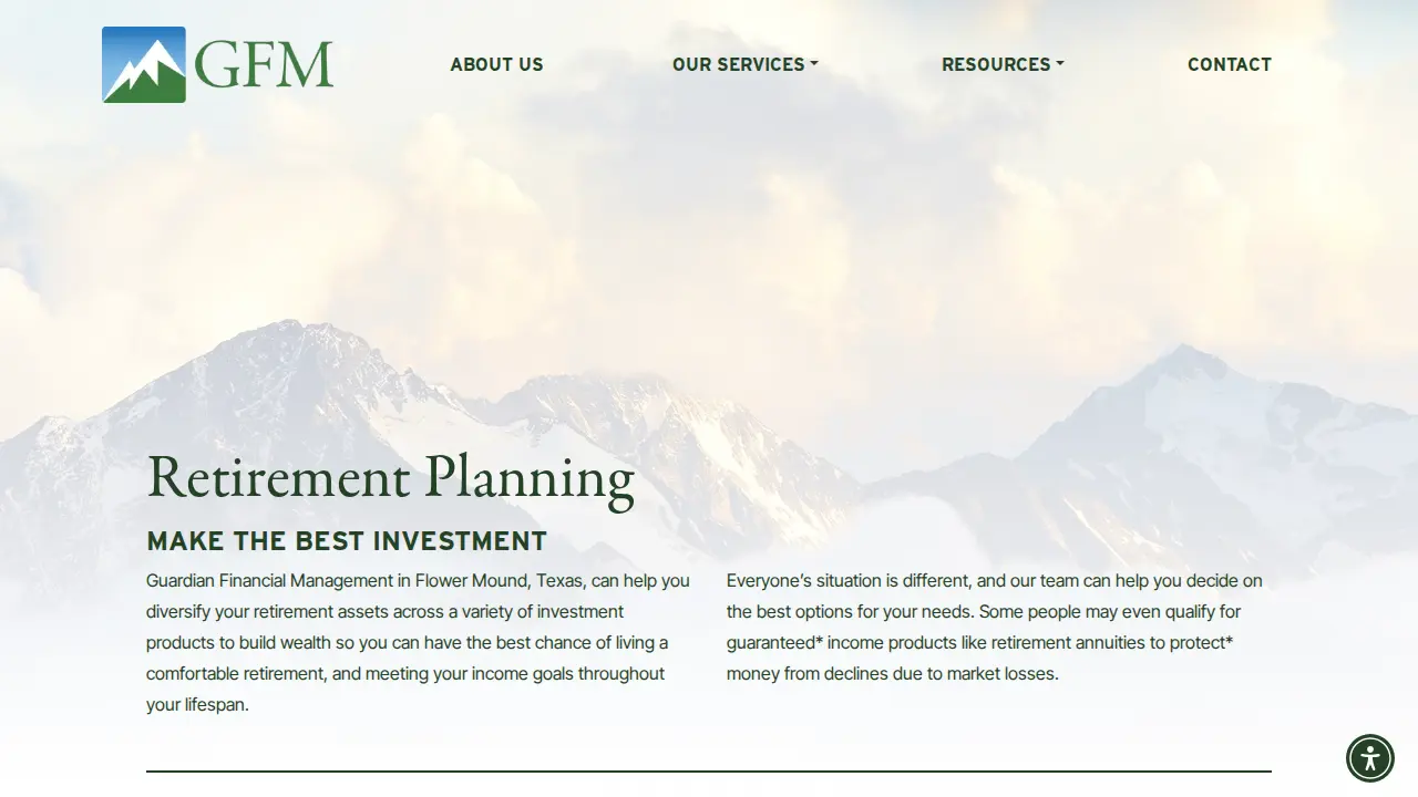 Guardian Financial Management page