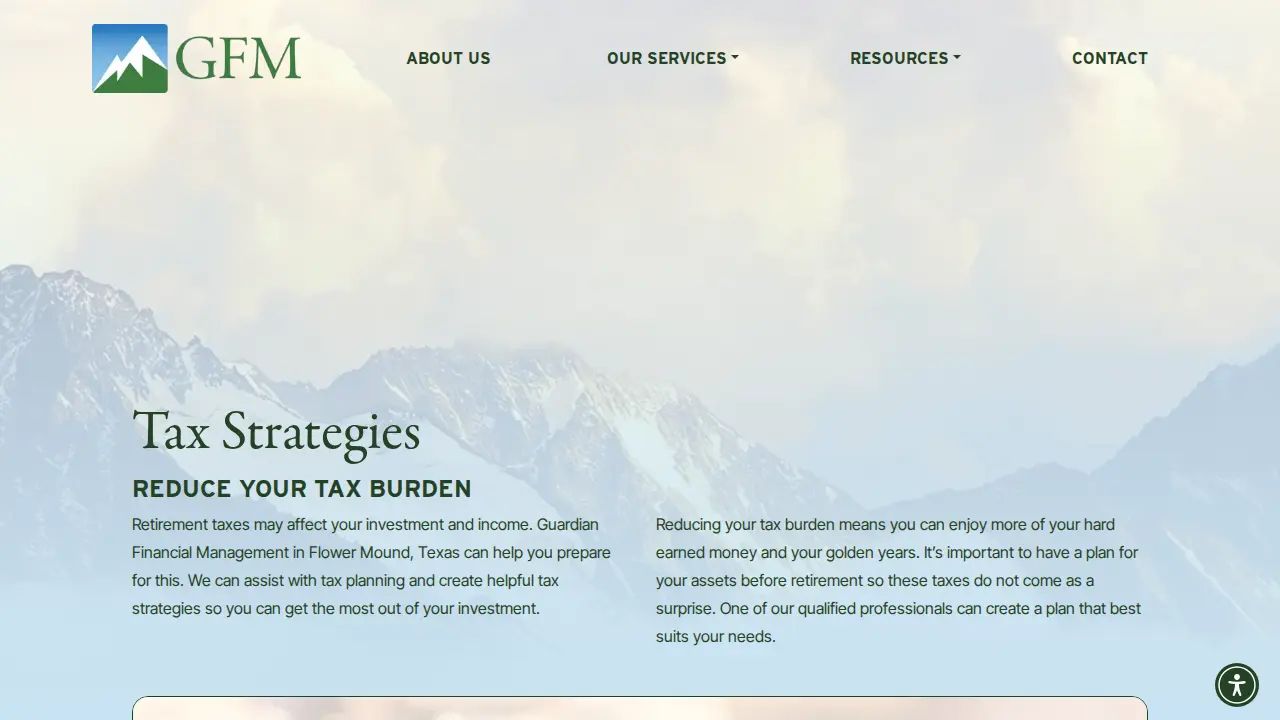 Guardian Financial Management page