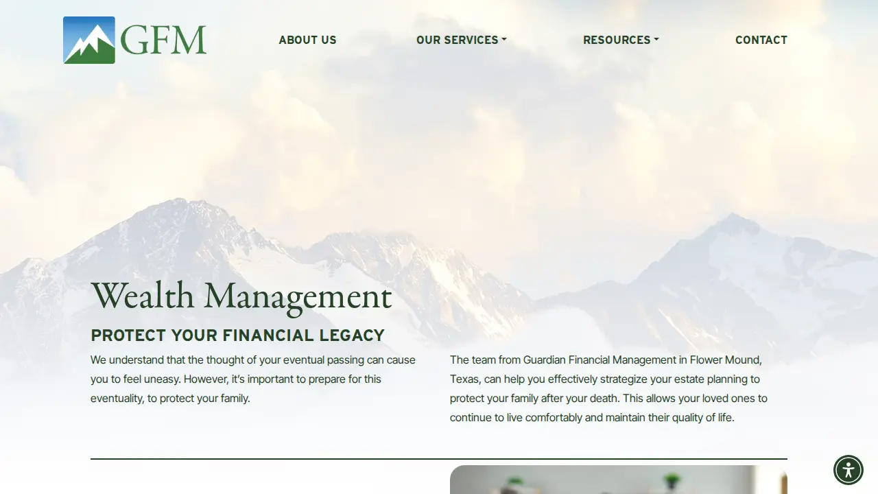 Guardian Financial Management page