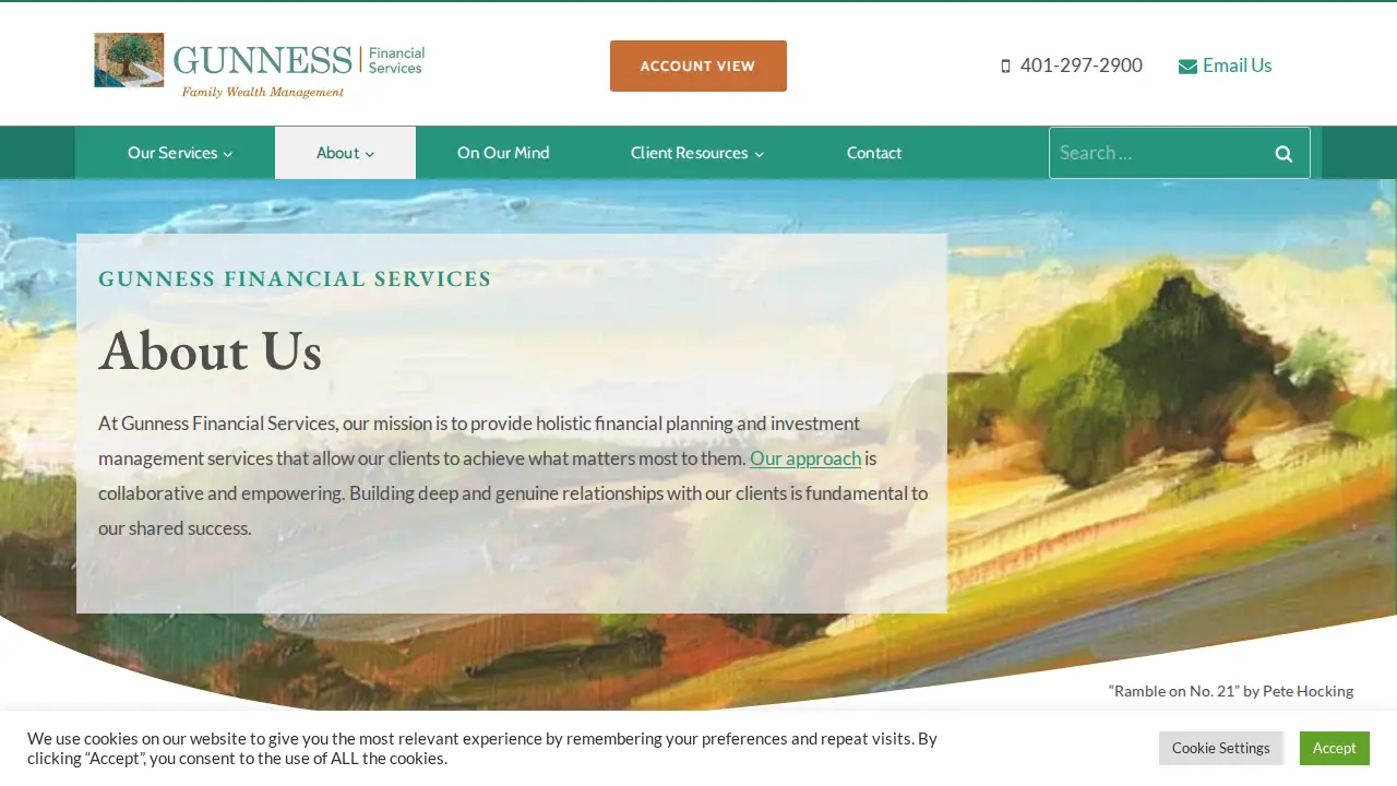 Gunness Financial Services page