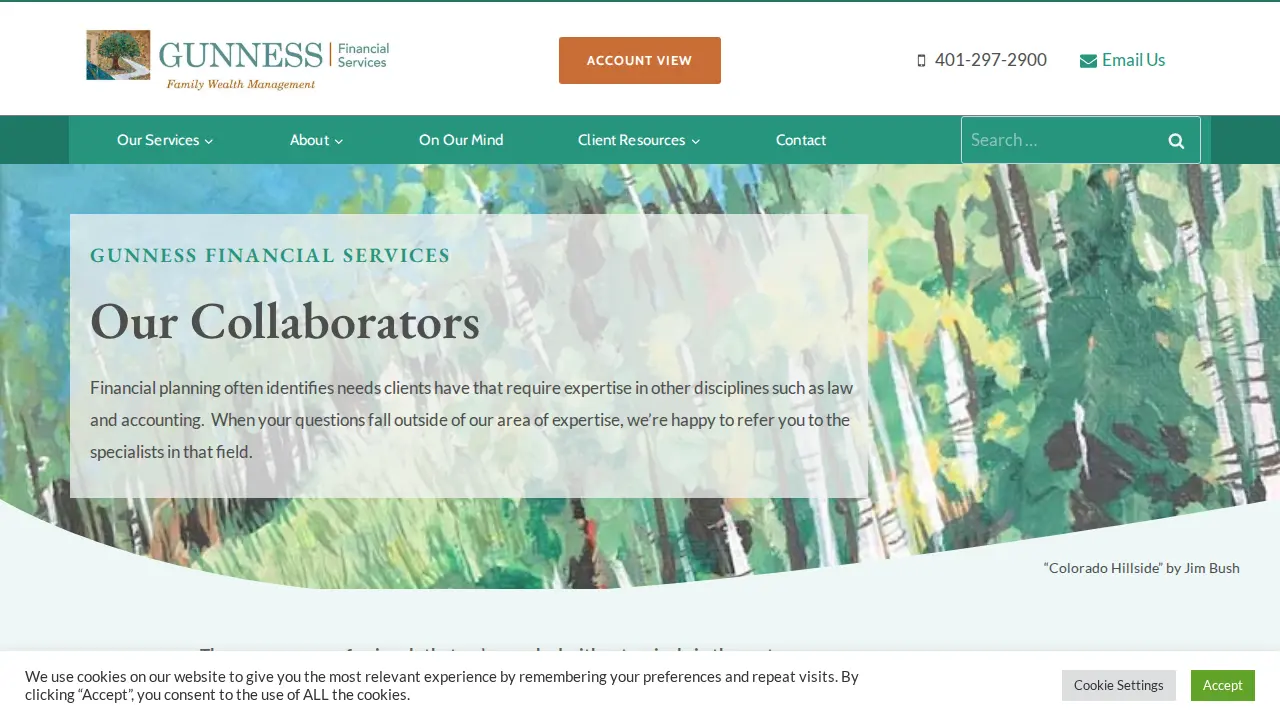 Gunness Financial Services page