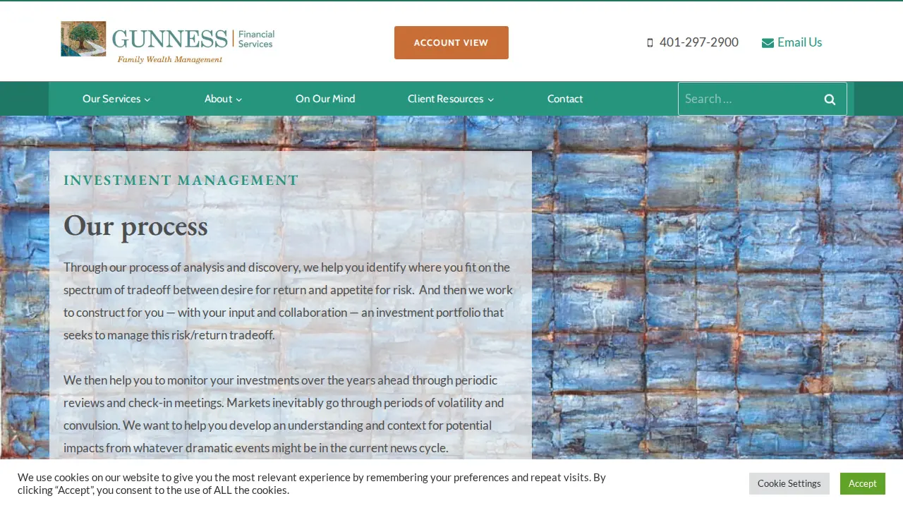 Gunness Financial Services page