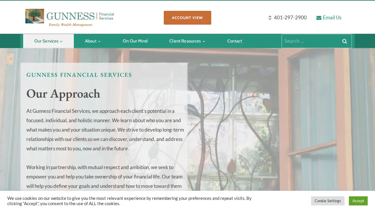 Gunness Financial Services page