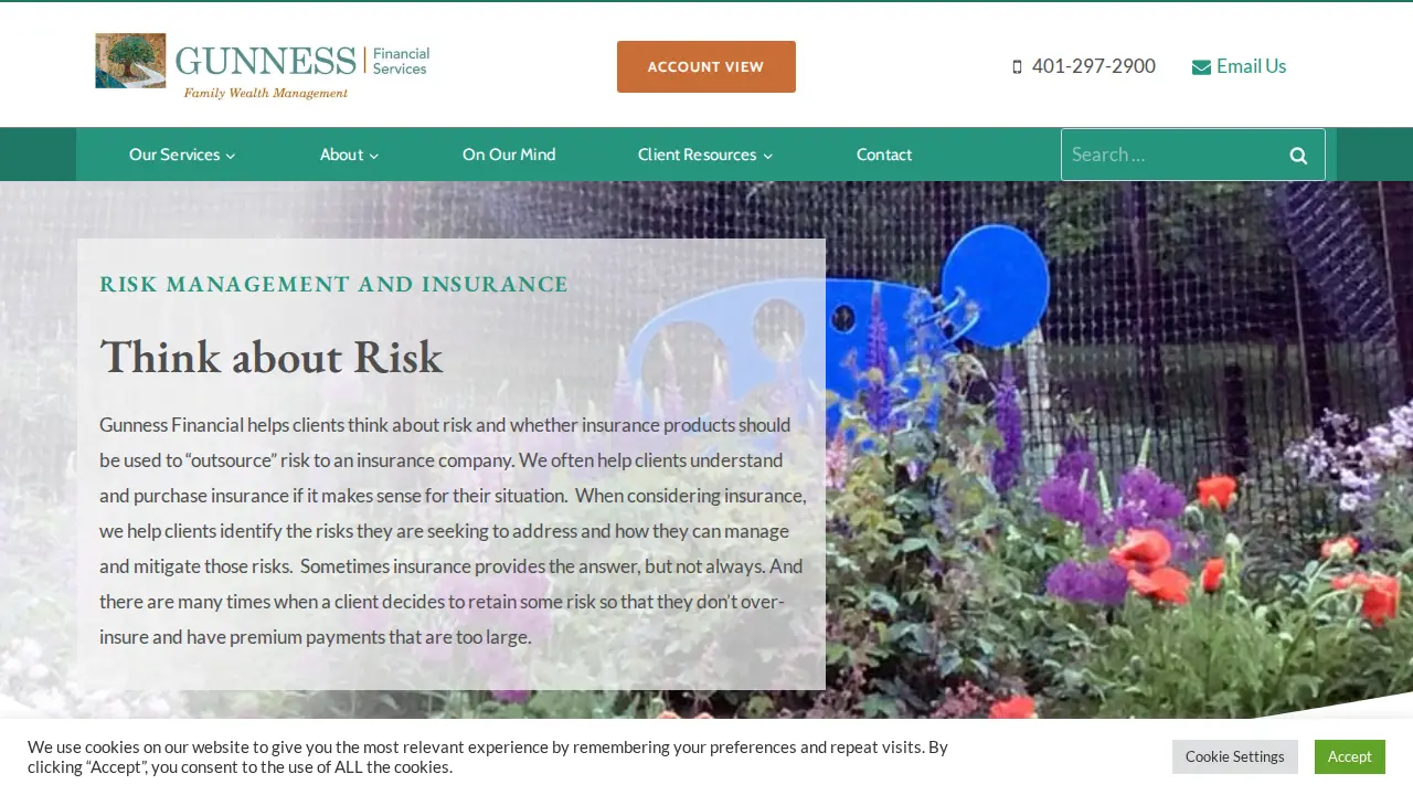 Gunness Financial Services page
