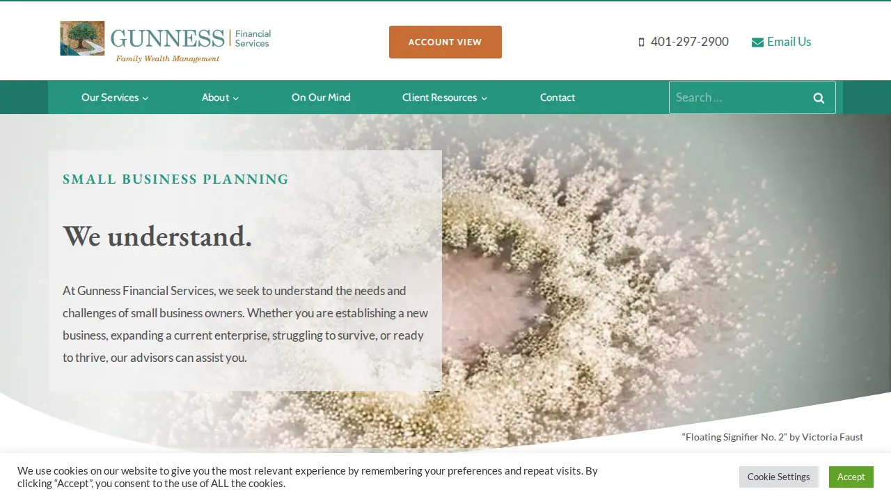 Gunness Financial Services page