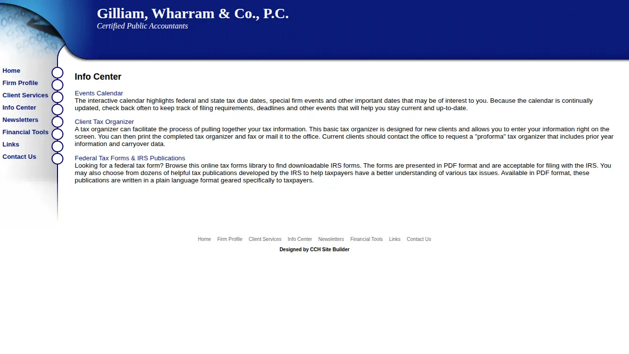 Gilliam Wharram & Co., P.C. page