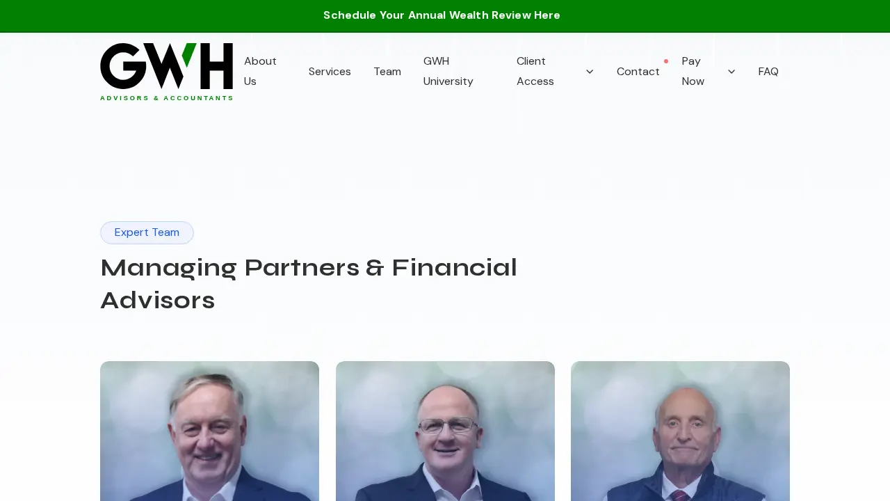 GWH Advisors & Accountants page