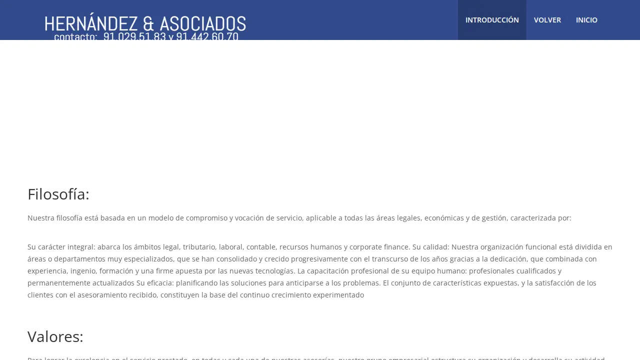 HA Asesores Empresariales page