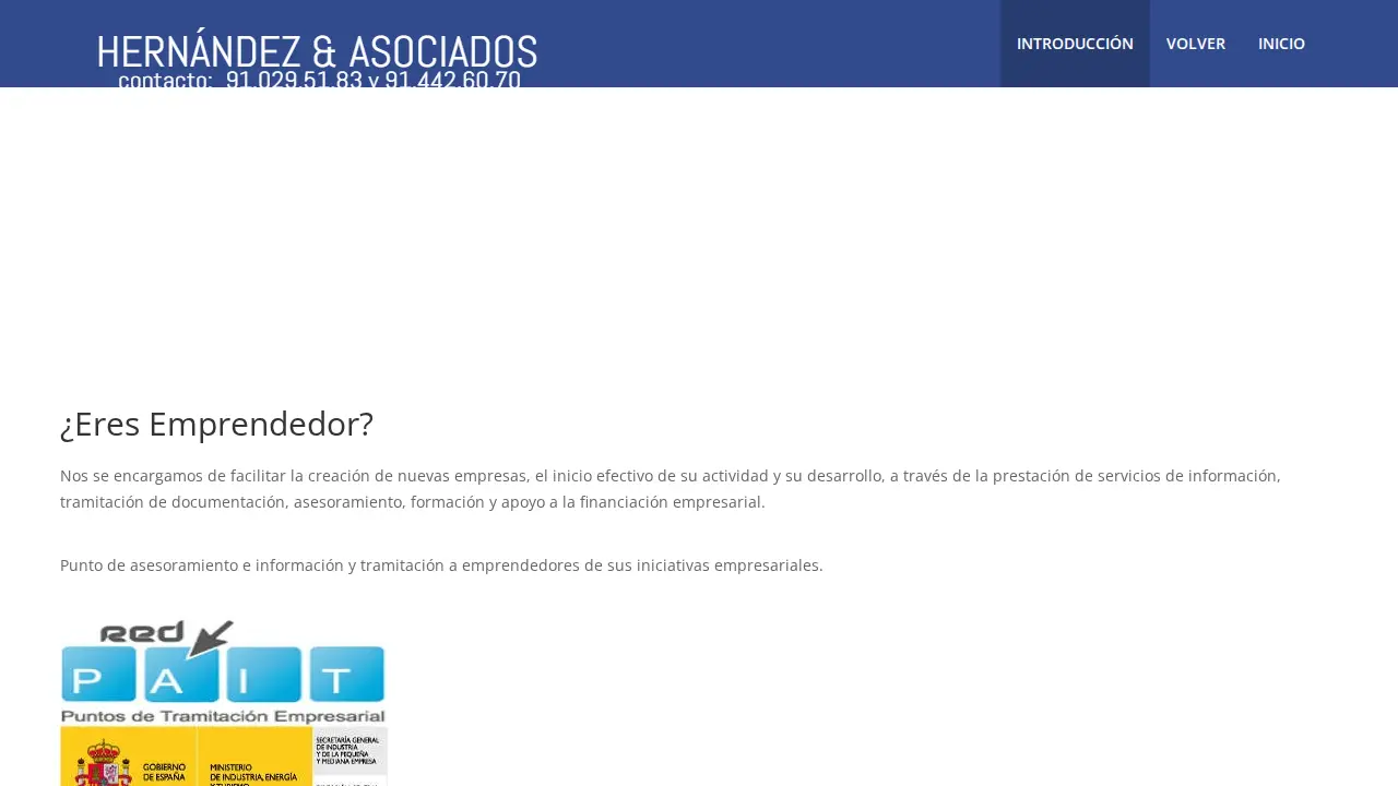 HA Asesores Empresariales page