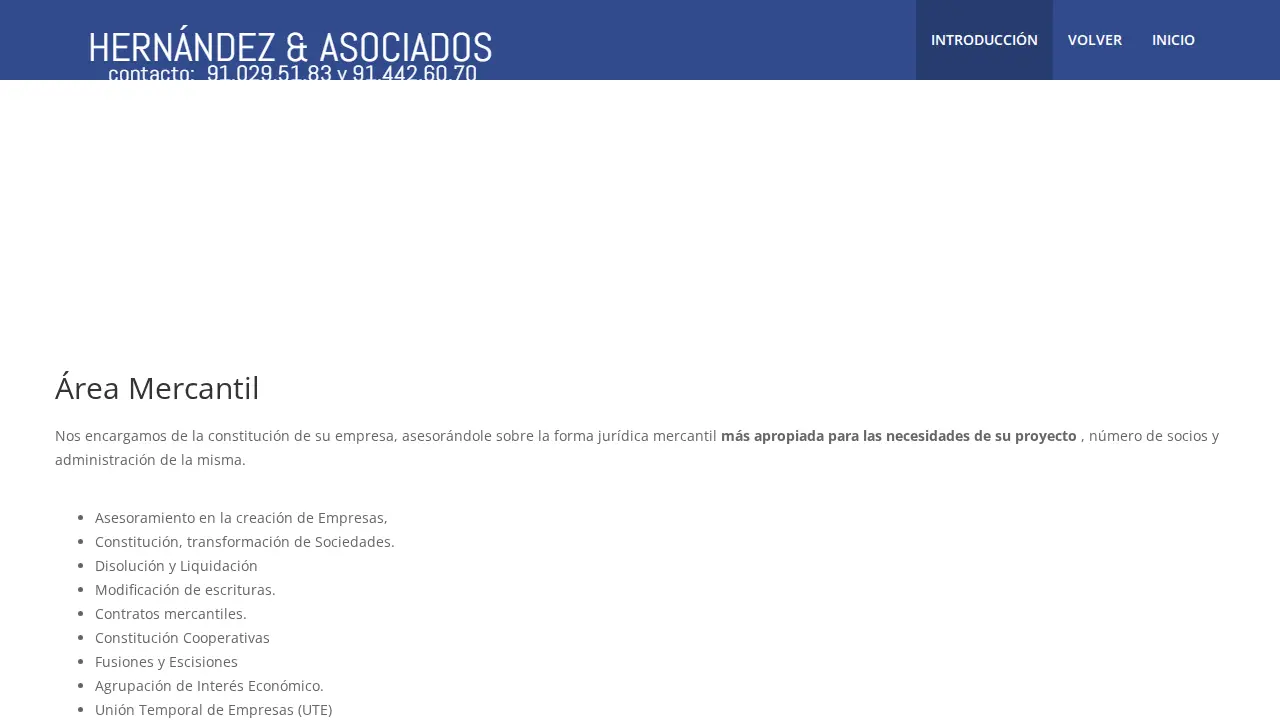 HA Asesores Empresariales page