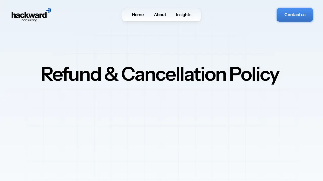 Hackward Consulting page