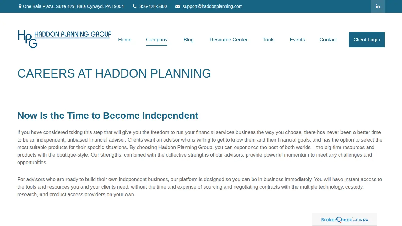 Haddon Planning Group page