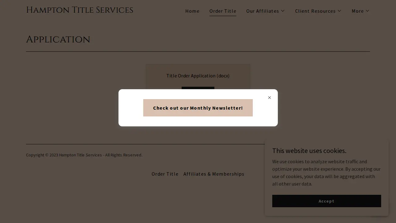 Hampton Title Services page
