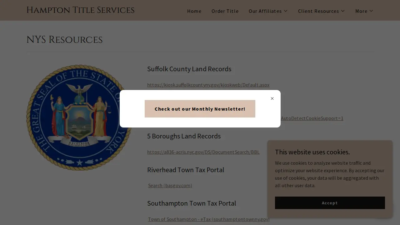 Hampton Title Services page