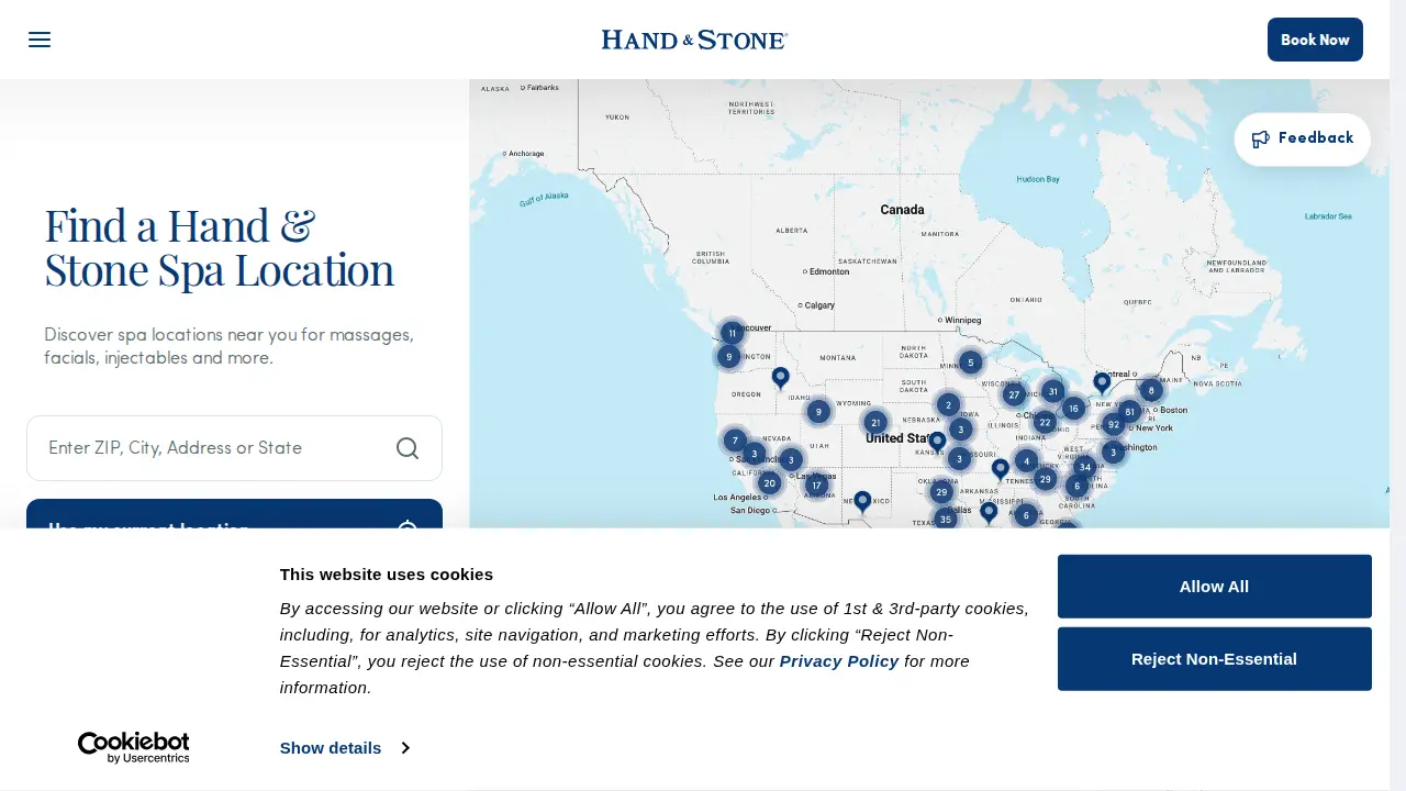 Hand & Stone Massage and Facial Spa page