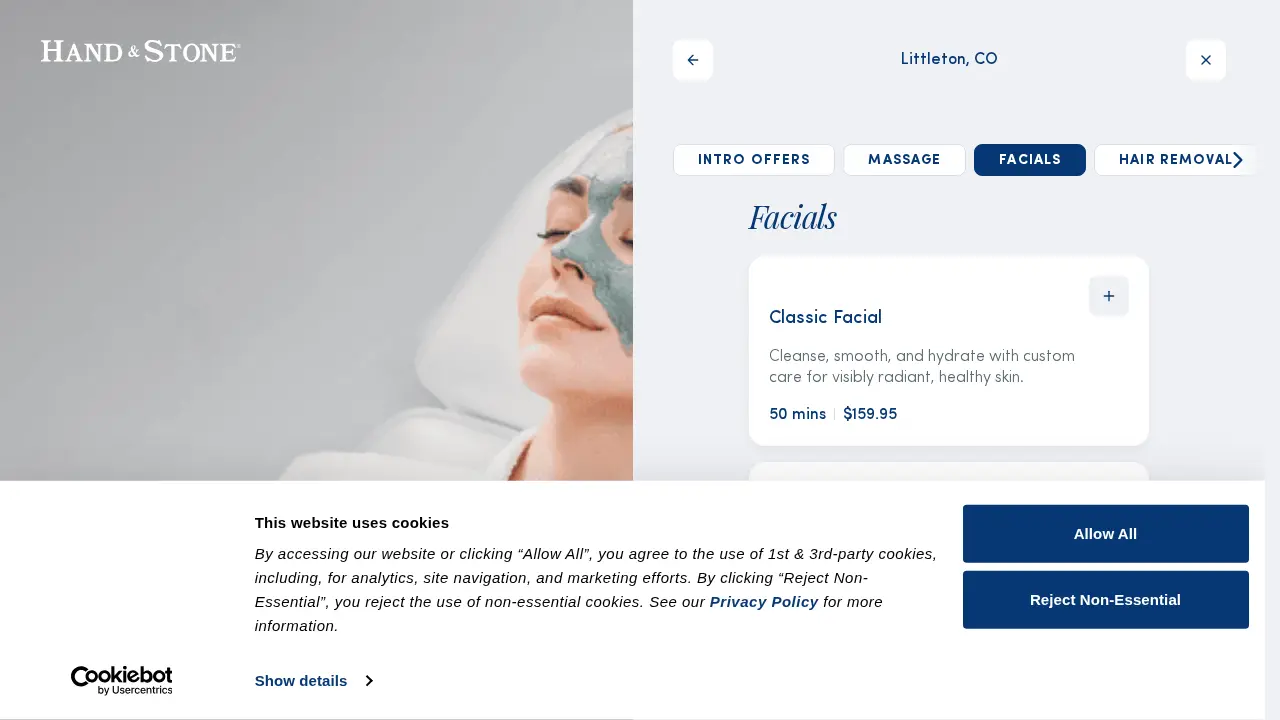 Hand & Stone Massage and Facial Spa page