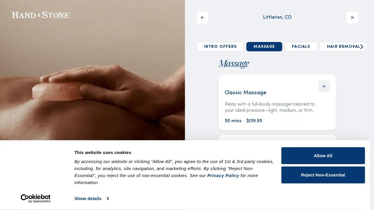 Hand & Stone Massage and Facial Spa page