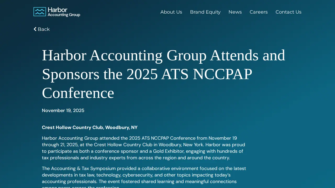 Harbor Accounting Group page