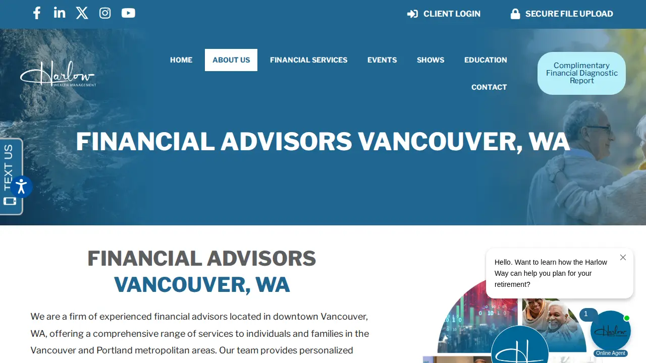Harlow Wealth Management page