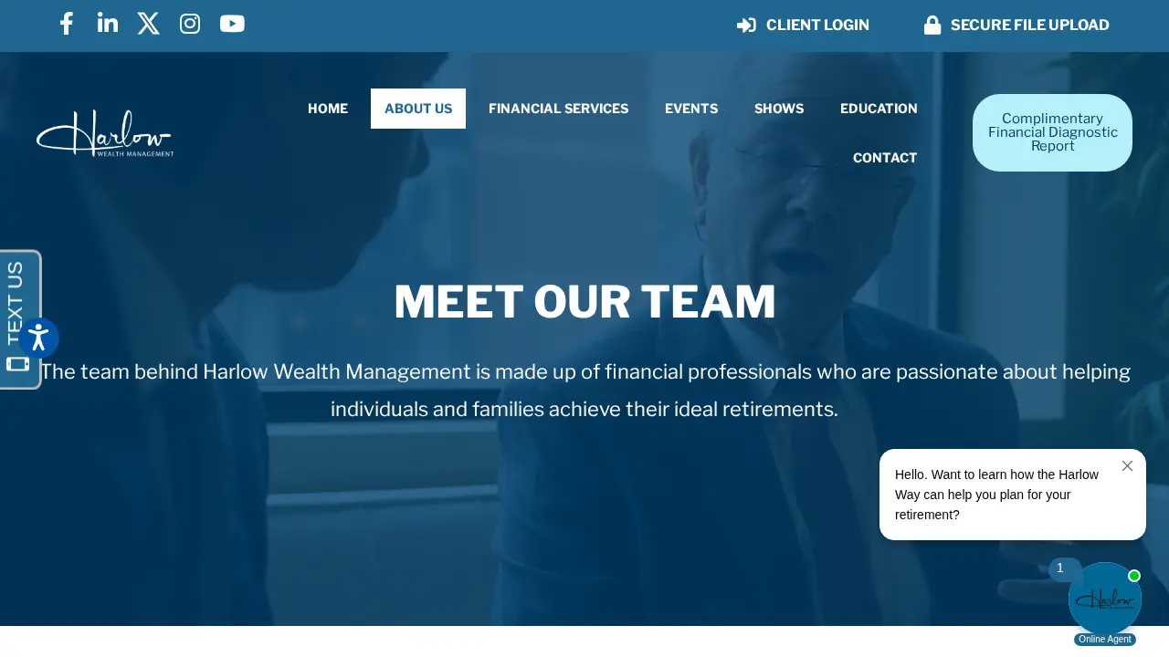 Harlow Wealth Management page
