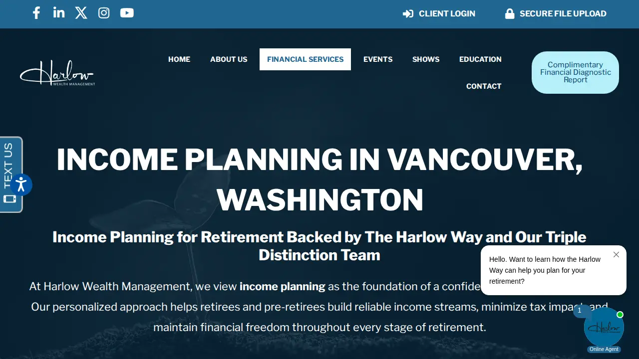 Harlow Wealth Management page