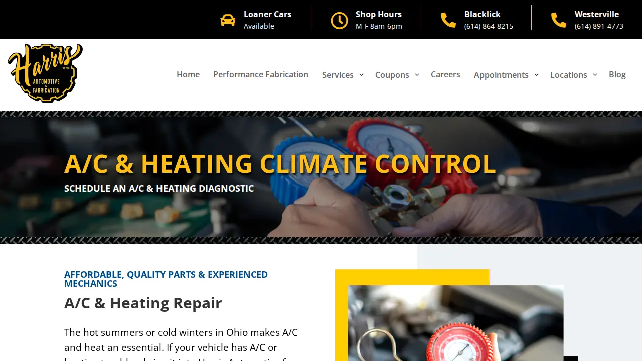 Harris Automotive page