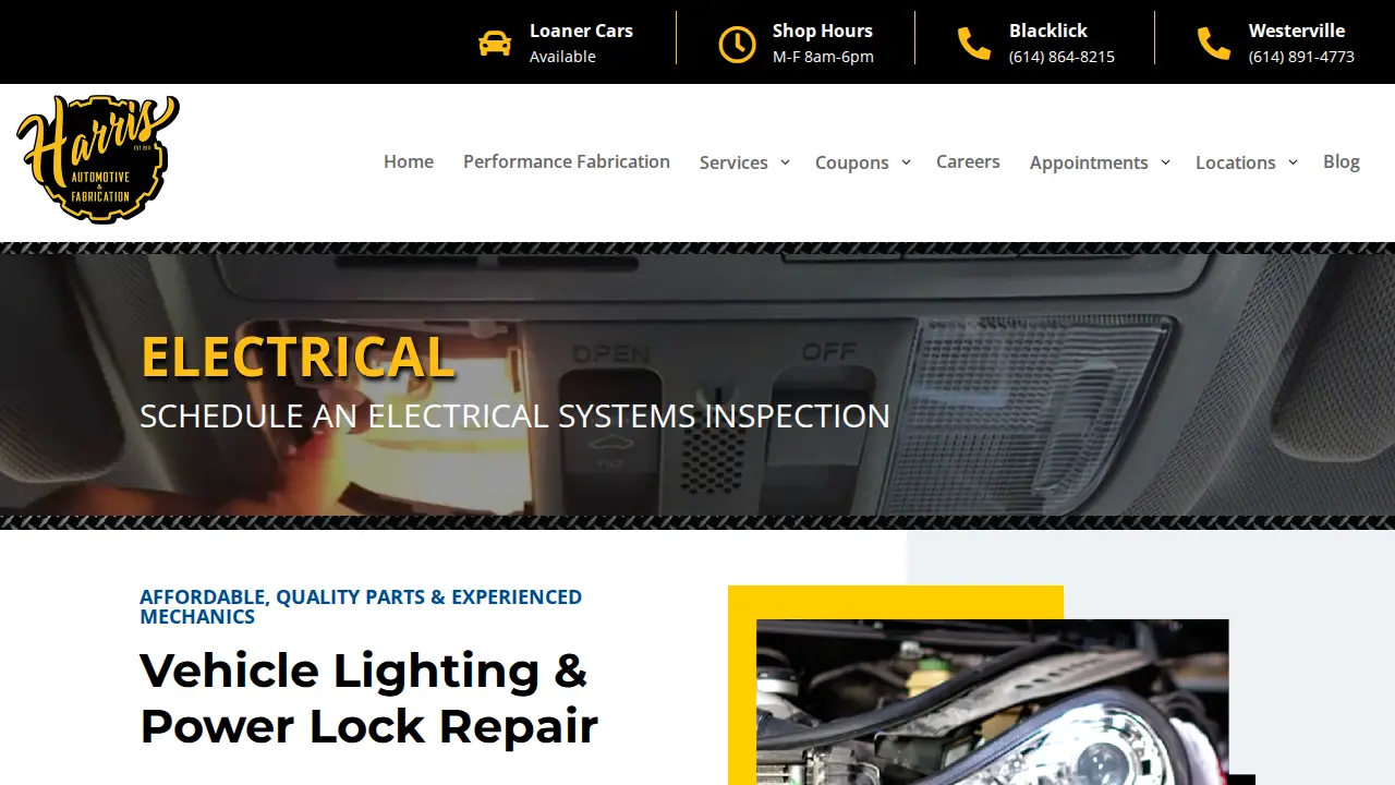 Harris Automotive page