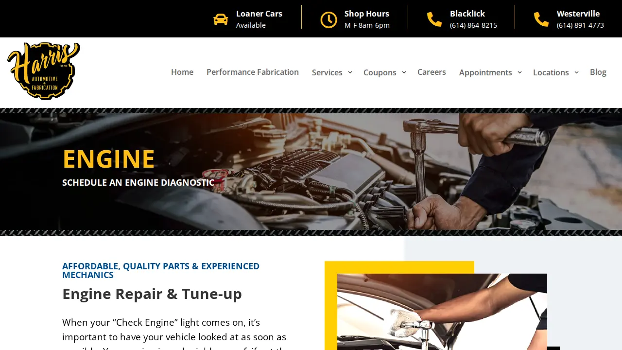 Harris Automotive page