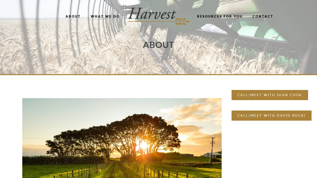 Harvest Advisers page