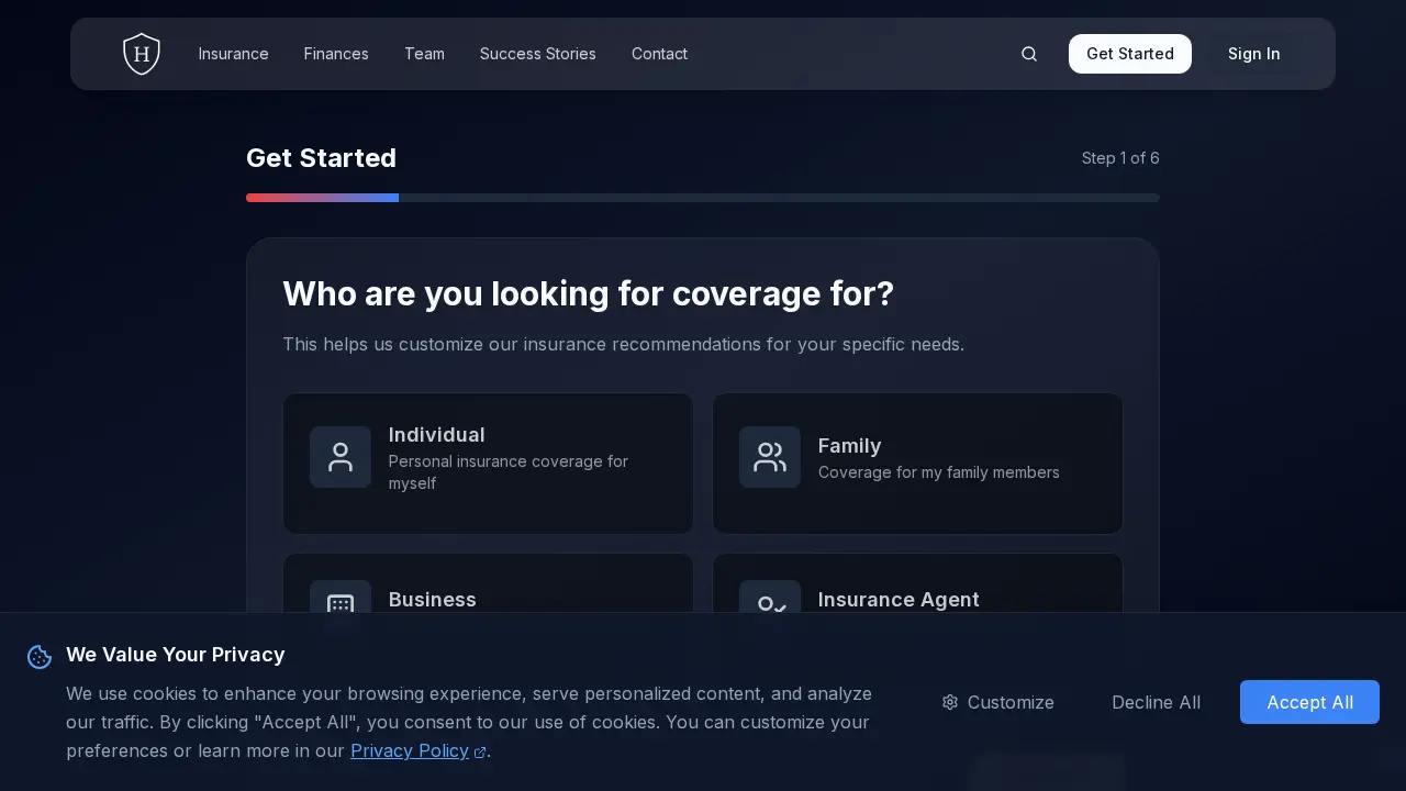 Hawkins Insurance Group page